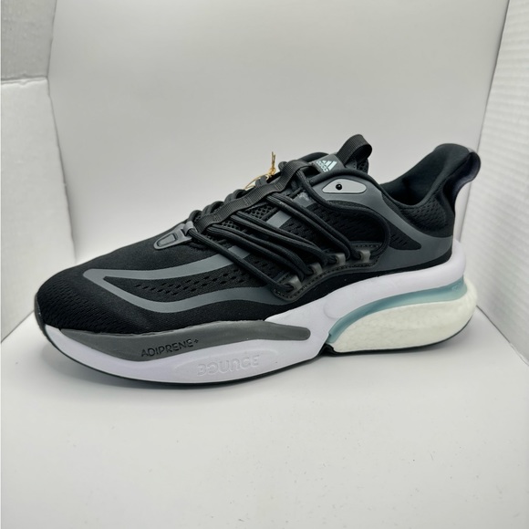 adidas AlphaBoost V1 Black Grey White Men Road Running Sports Shoes HP2758 - Picture 1 of 13